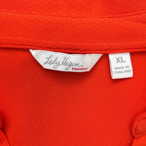 Lady Hagen Essentials Orange Polo Shirt size xl - Picture 2 of 4